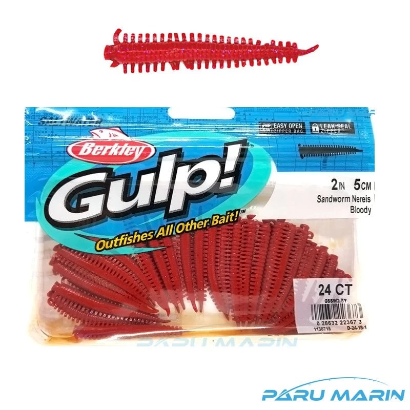 Berkley Gulp Lrf Silikon Kurt 5 Cm. Bloody